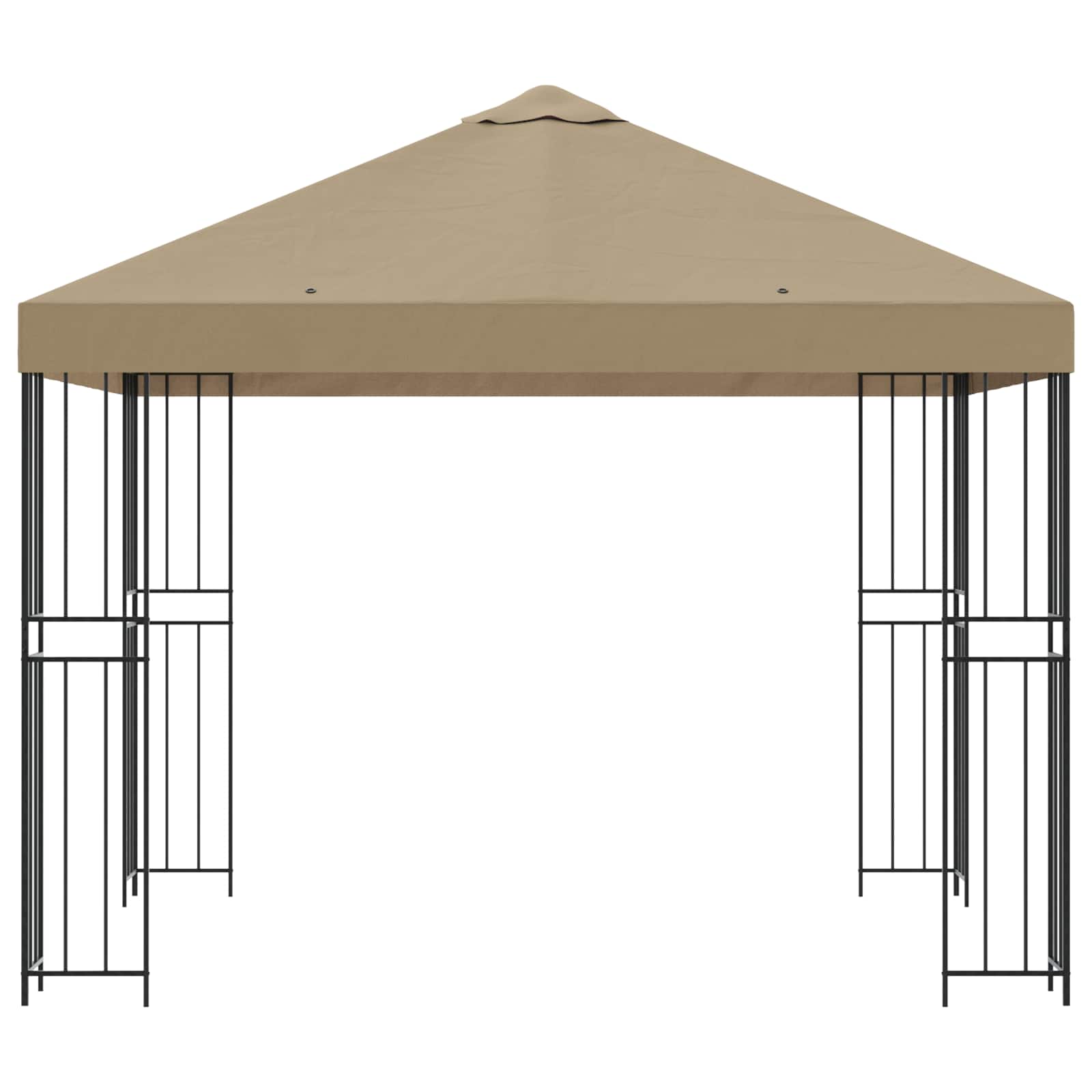 vidaXL Altana 3 x 3 m Beżowy Poliester i Stal 190 gsm
