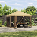 vidaXL Altana 3 x 3 m kremowy Poliester i Stal 190 gsm