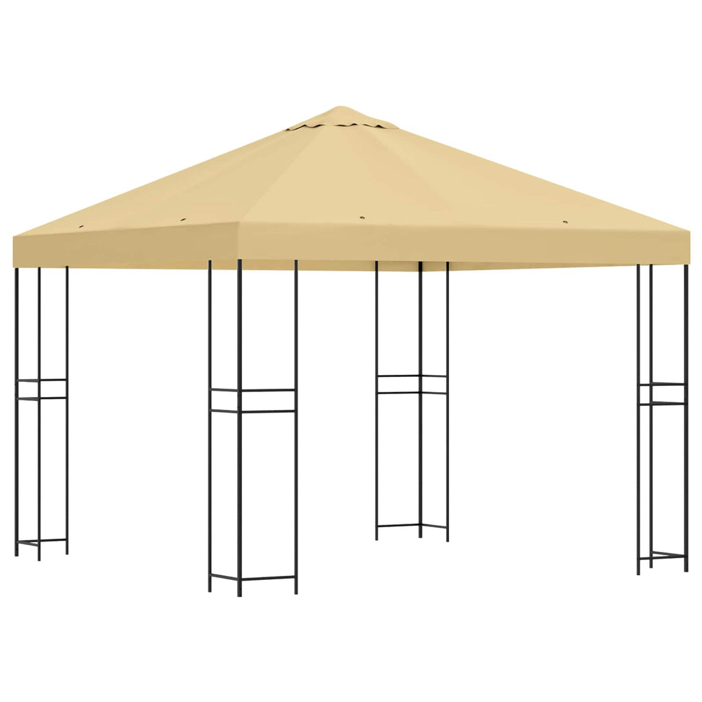 vidaXL Altana 3 x 3 m kremowy Poliester i Stal 190 gsm