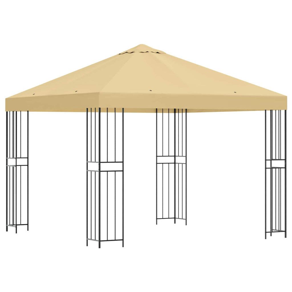 vidaXL Altana 3 x 3 m kremowy Poliester i Stal 190 gsm
