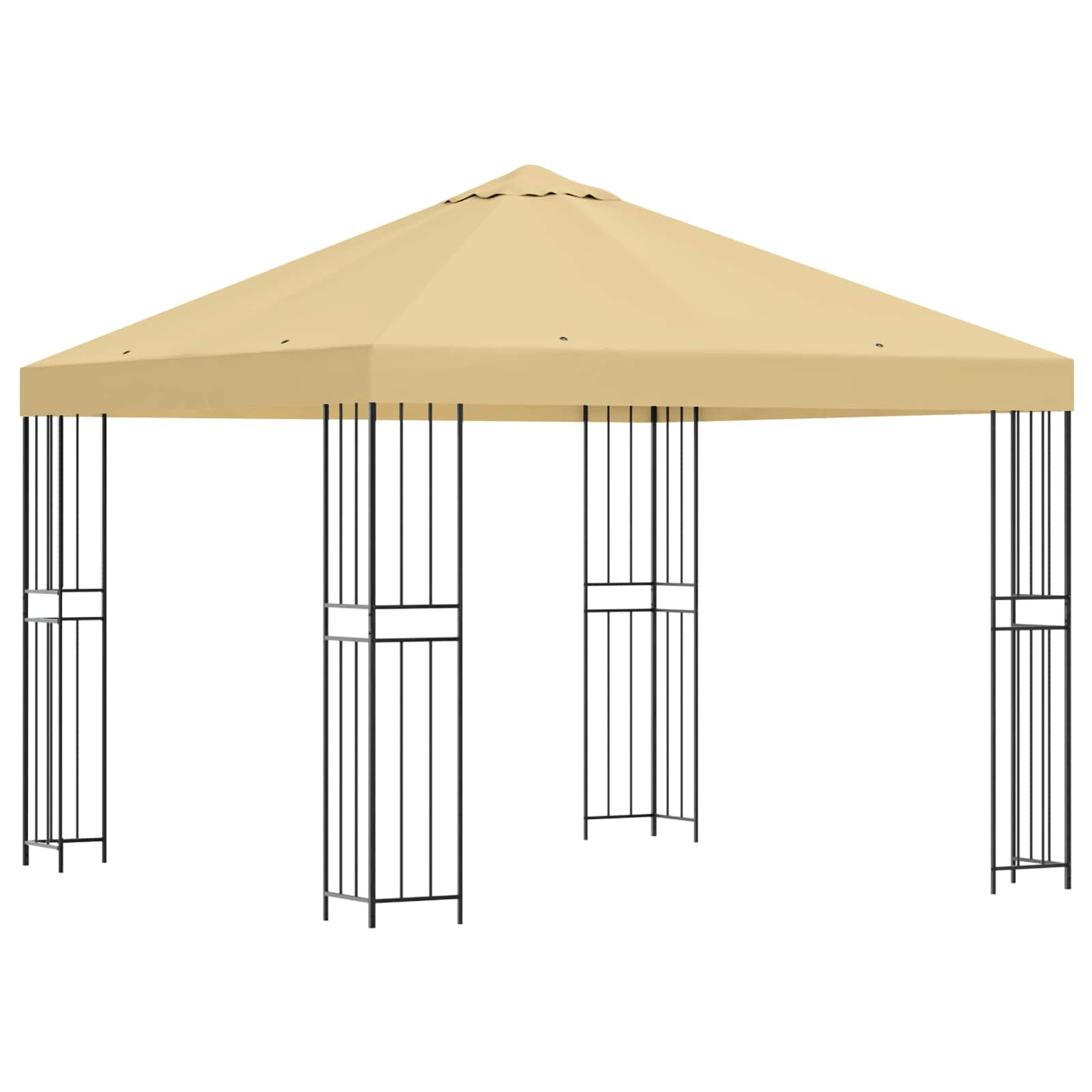 vidaXL Altana 3 x 3 m kremowy Poliester i Stal 190 gsm
