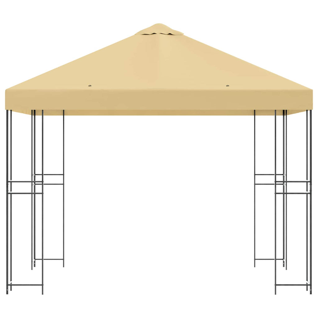 vidaXL Altana 3 x 3 m kremowy Poliester i Stal 190 gsm