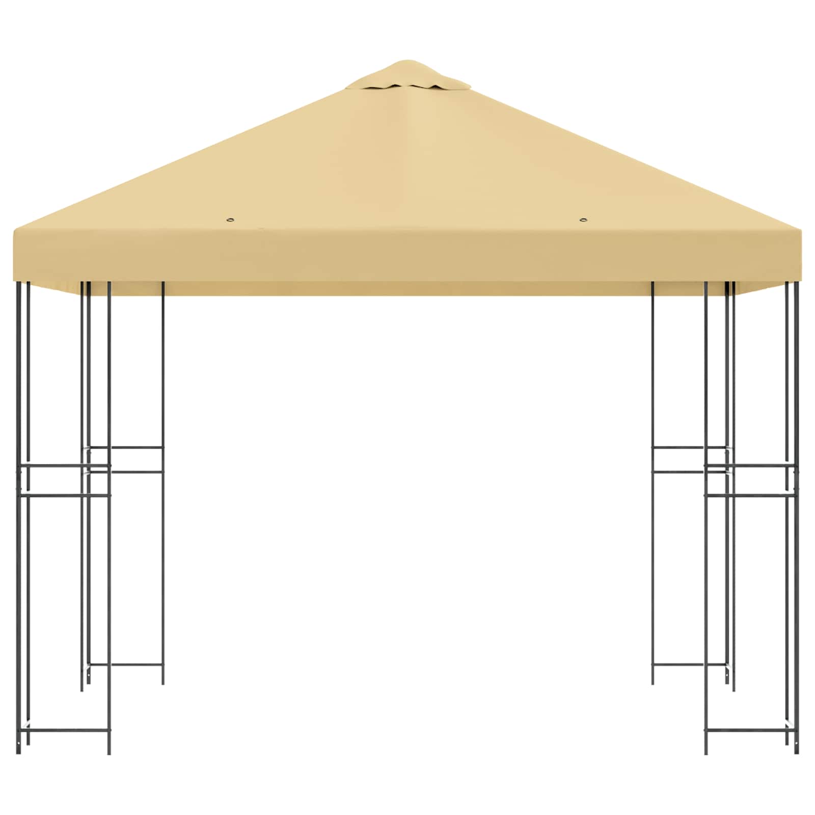 vidaXL Altana 3 x 3 m kremowy Poliester i Stal 190 gsm