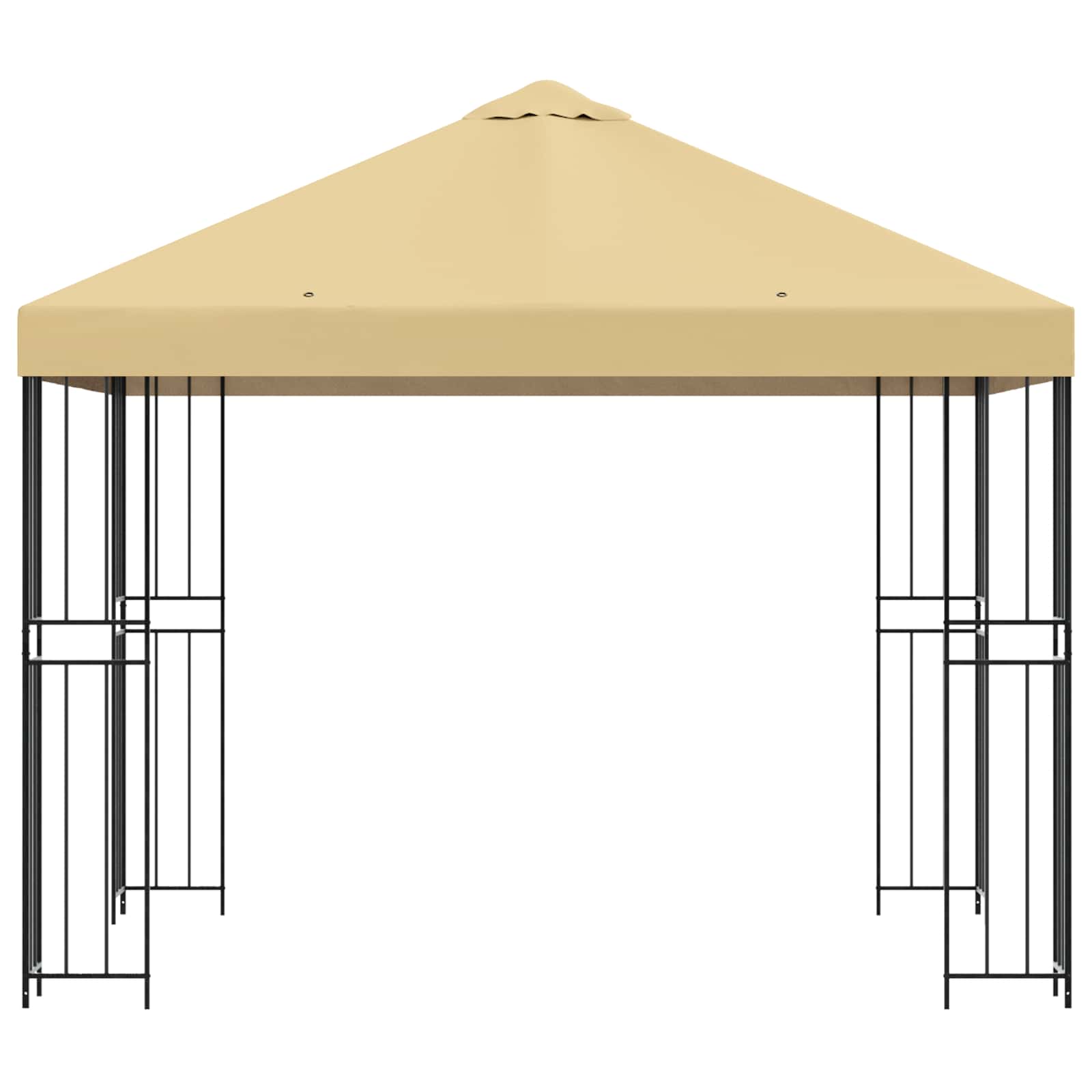 vidaXL Altana 3 x 3 m kremowy Poliester i Stal 190 gsm