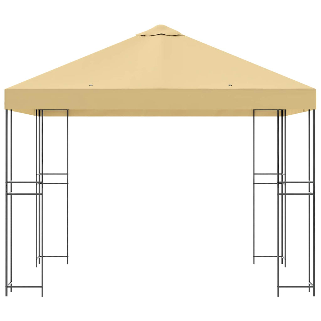 vidaXL Altana 3 x 3 m kremowy Poliester i Stal 190 gsm