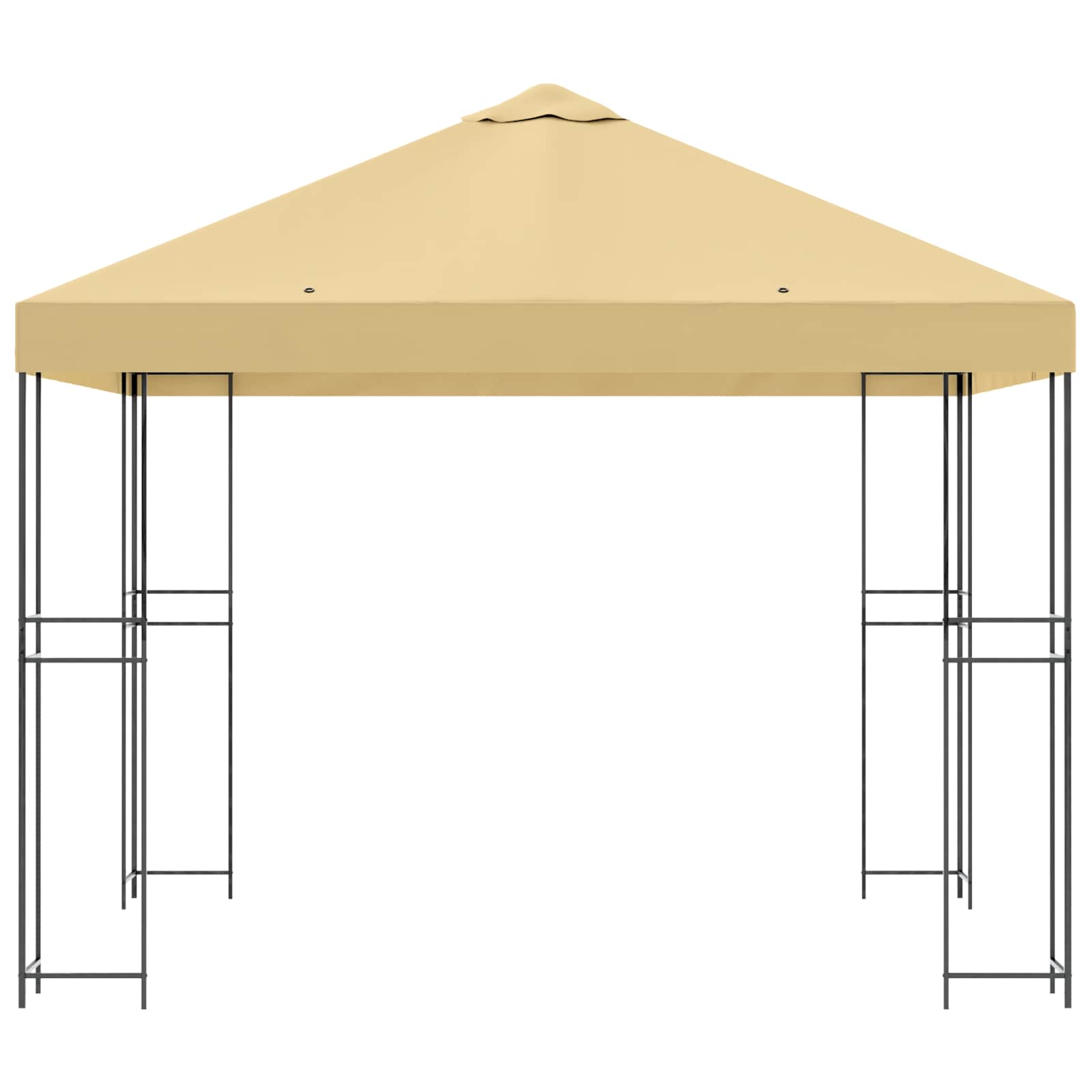 vidaXL Altana 3 x 3 m kremowy Poliester i Stal 190 gsm