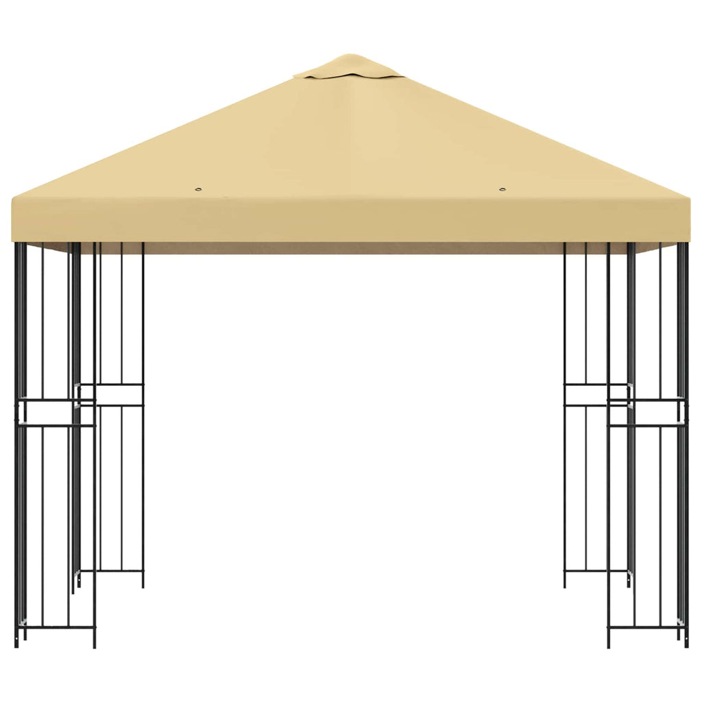 vidaXL Altana 3 x 3 m kremowy Poliester i Stal 190 gsm