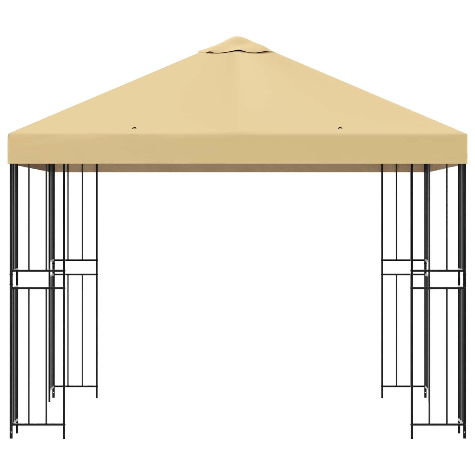 vidaXL Altana 3 x 3 m kremowy Poliester i Stal 190 gsm