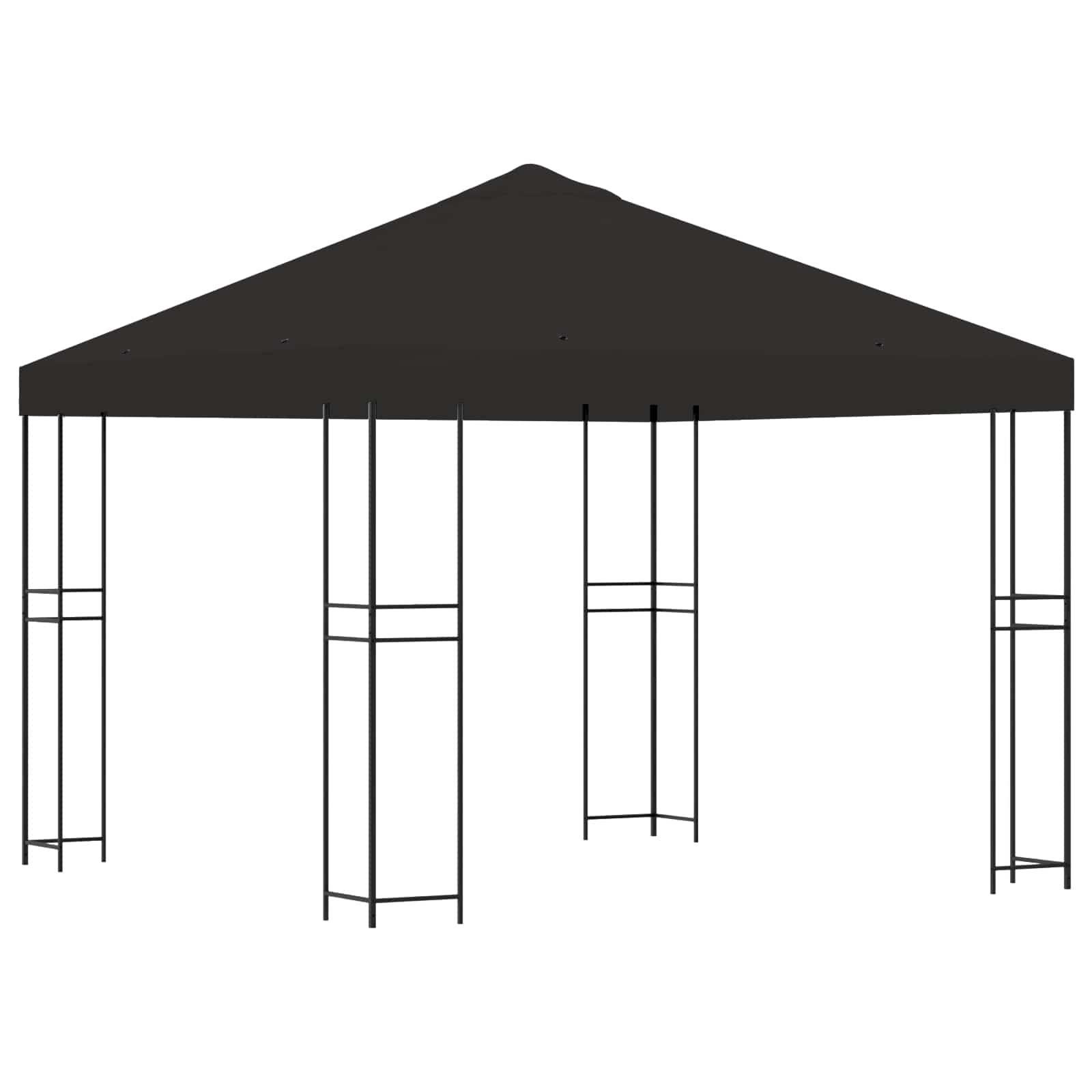 vidaXL Altana 3 x 3 m antracytowy Poliester i Stal 190 gsm