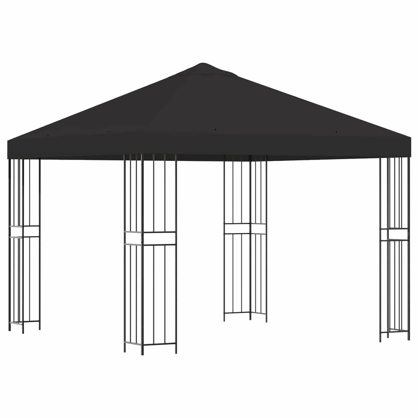 vidaXL Altana 3 x 3 m antracytowy Poliester i Stal 190 gsm