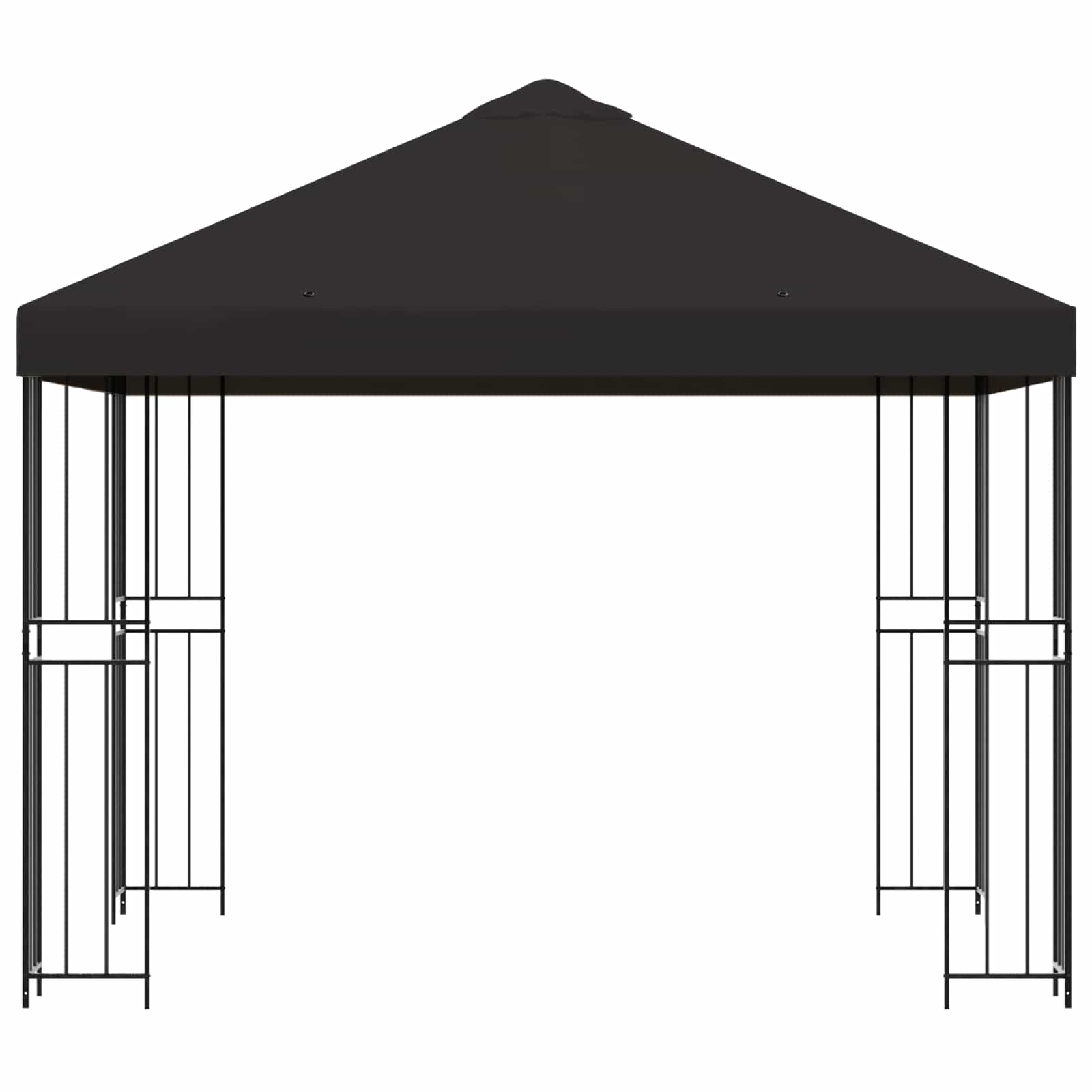 vidaXL Altana 3 x 3 m antracytowy Poliester i Stal 190 gsm