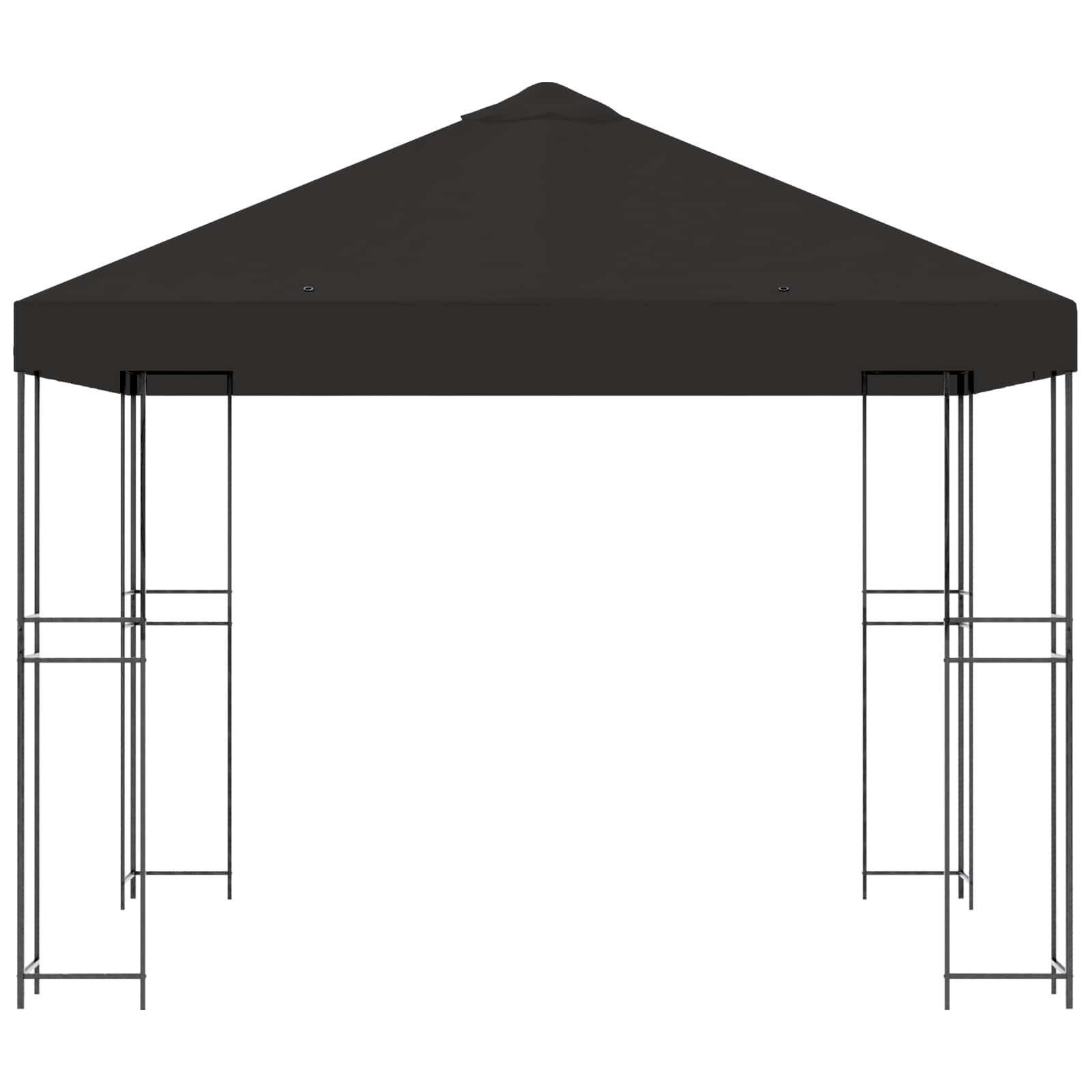 vidaXL Altana 3 x 3 m antracytowy Poliester i Stal 190 gsm
