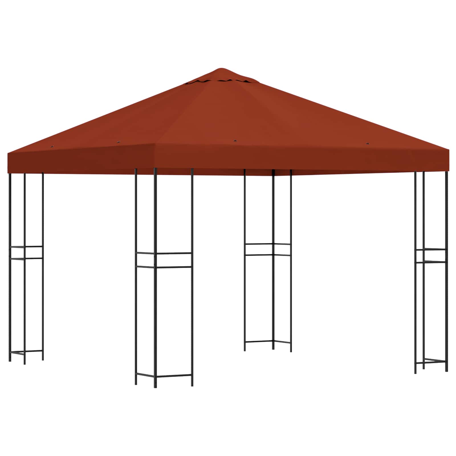 vidaXL Altana 3 x 3 m terakota Poliester i Stal 190 gsm