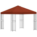 vidaXL Altana 3 x 3 m terakota Poliester i Stal 190 gsm