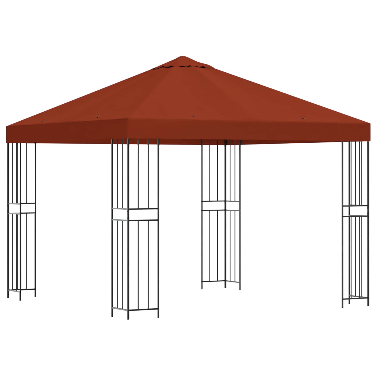 vidaXL Altana 3 x 3 m terakota Poliester i Stal 190 gsm