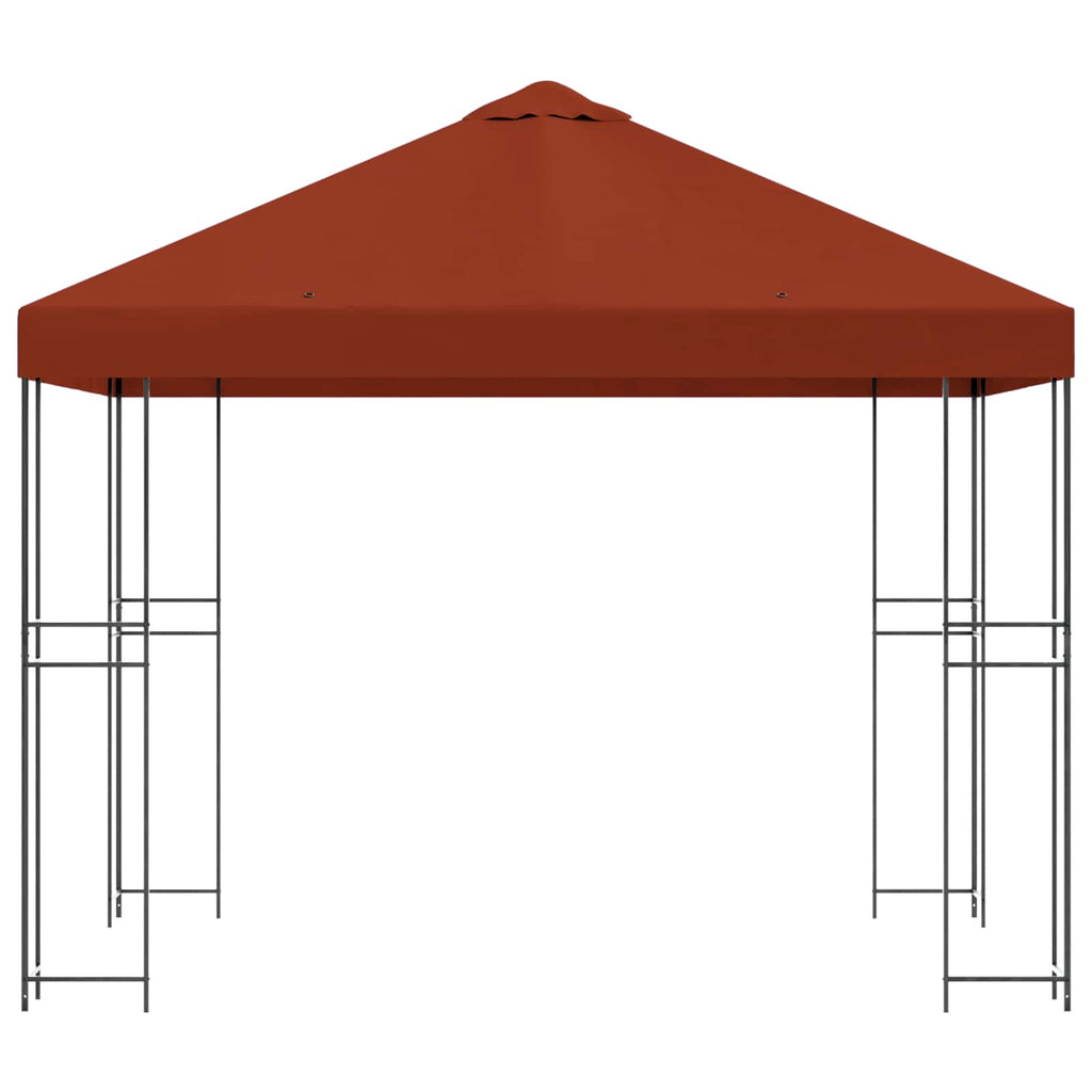 vidaXL Altana 3 x 3 m terakota Poliester i Stal 190 gsm