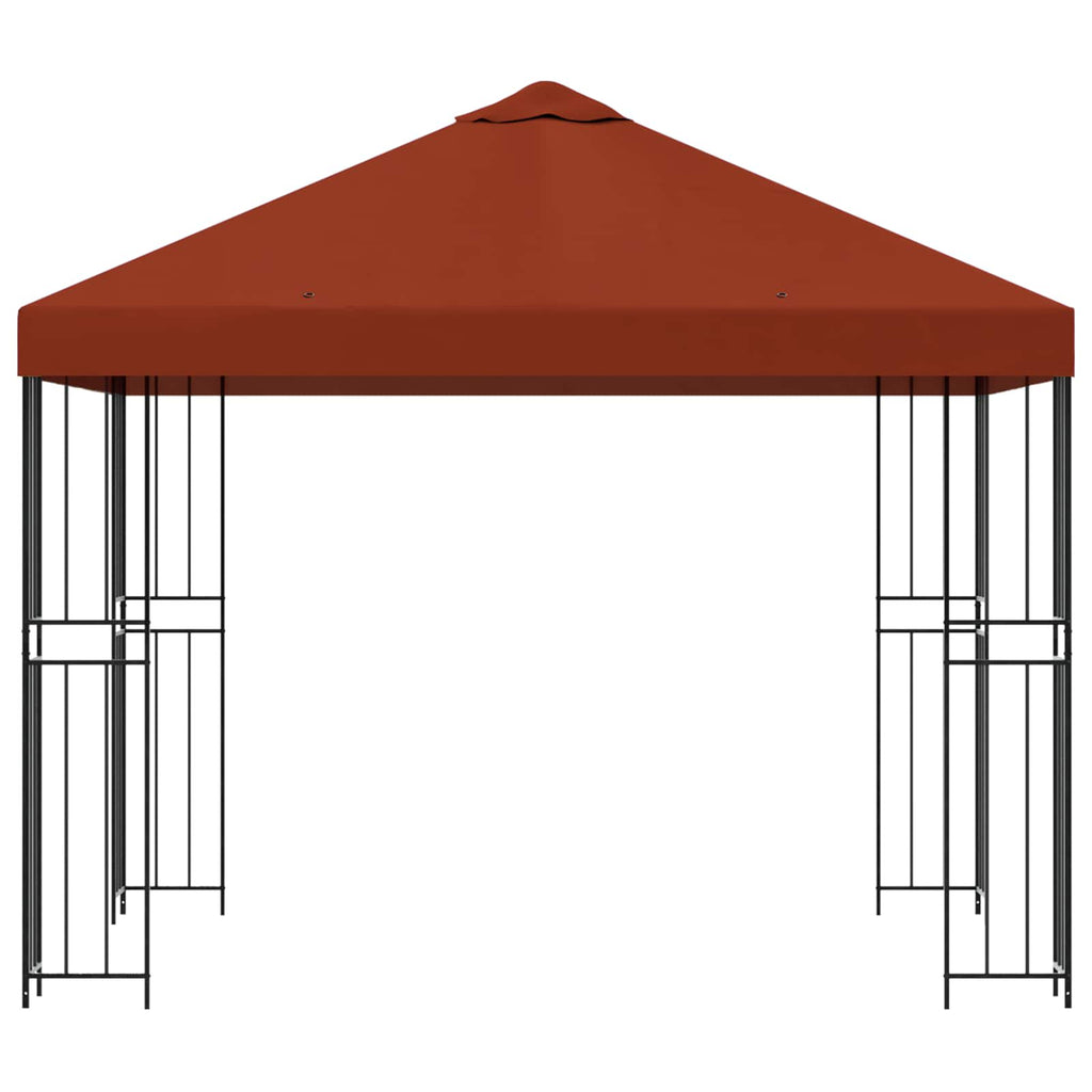 vidaXL Altana 3 x 3 m terakota Poliester i Stal 190 gsm