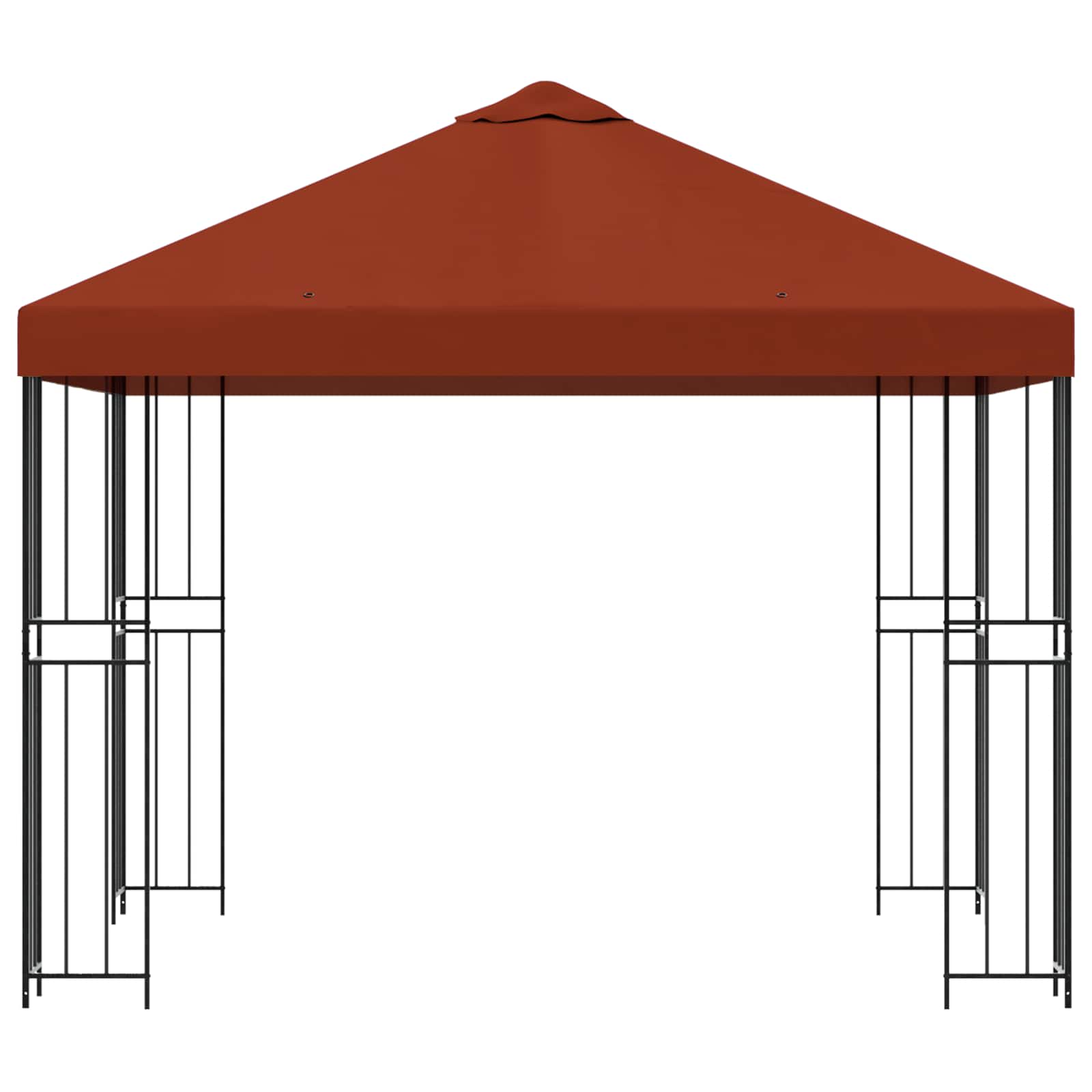 vidaXL Altana 3 x 3 m terakota Poliester i Stal 190 gsm