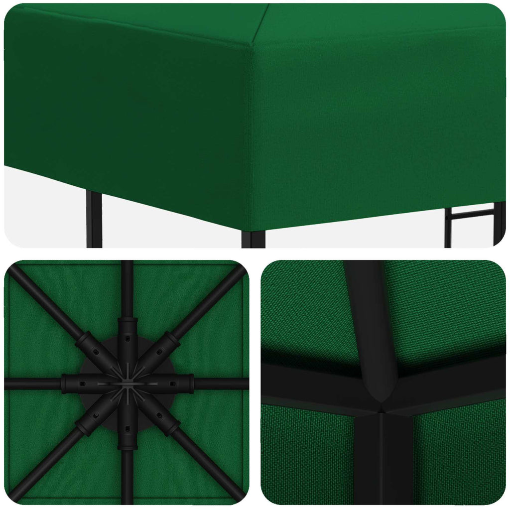 vidaXL Altana 3 x 3 m zielony Poliester i Stal 190 gsm