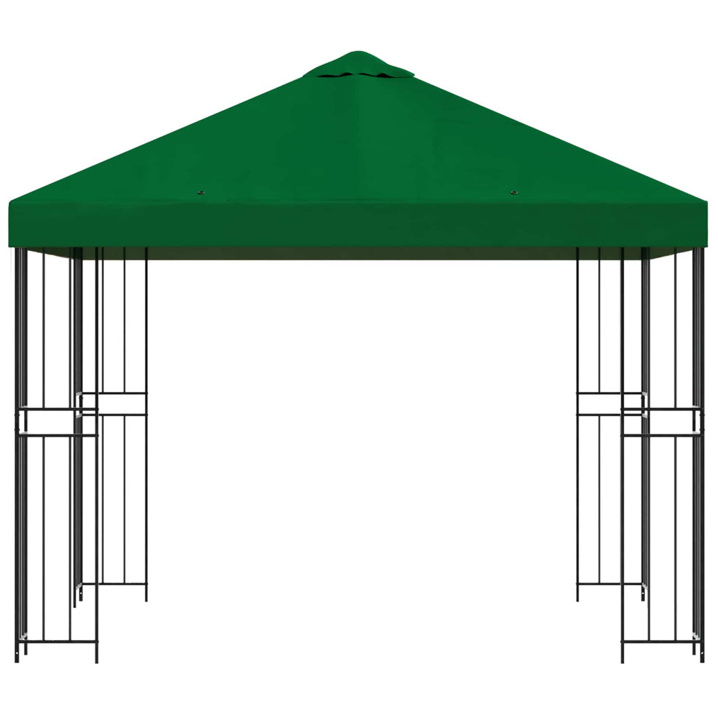 vidaXL Altana 3 x 3 m zielony Poliester i Stal 190 gsm
