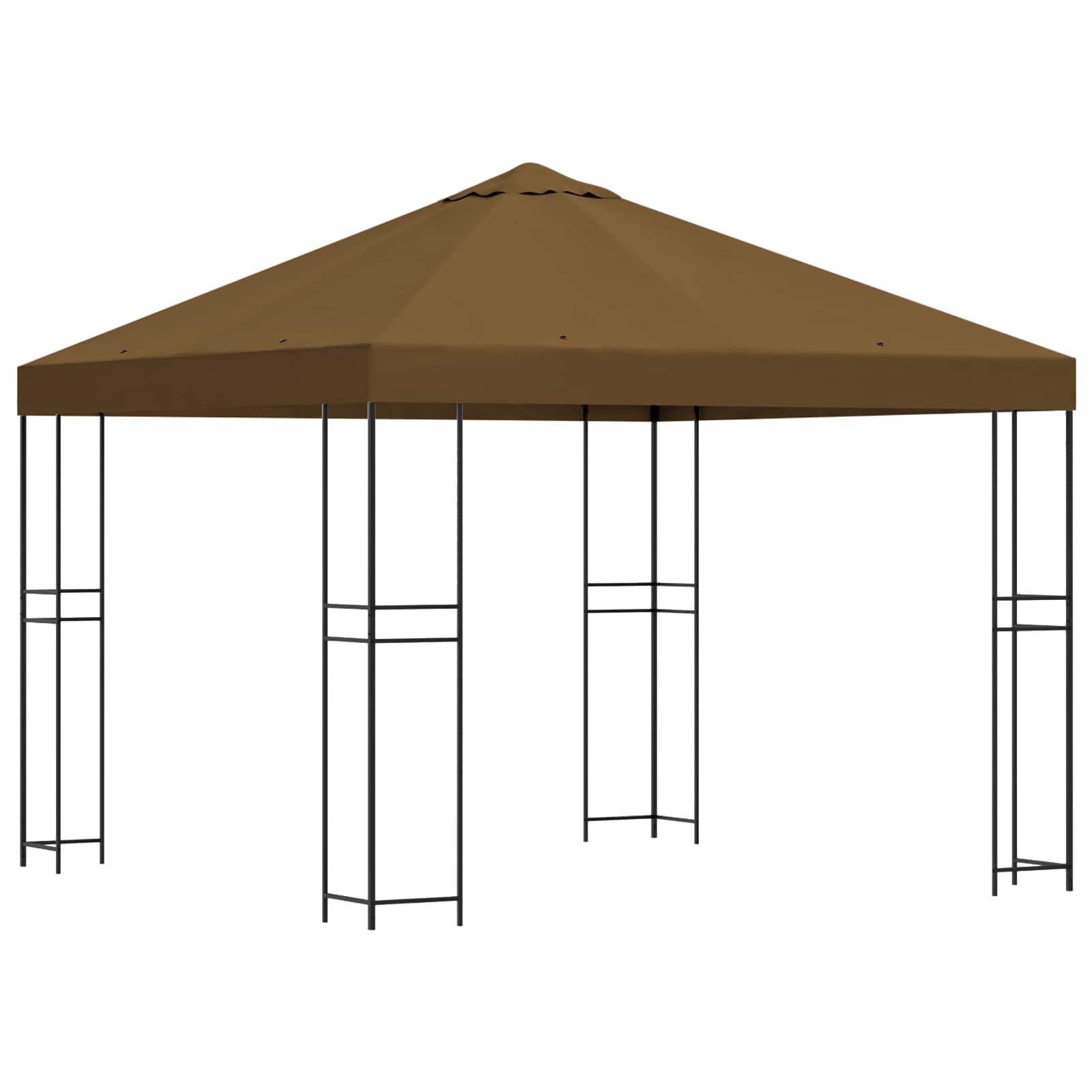 vidaXL Altana 3 x 3 m Ciemnoszary Poliester i Stal 190 gsm
