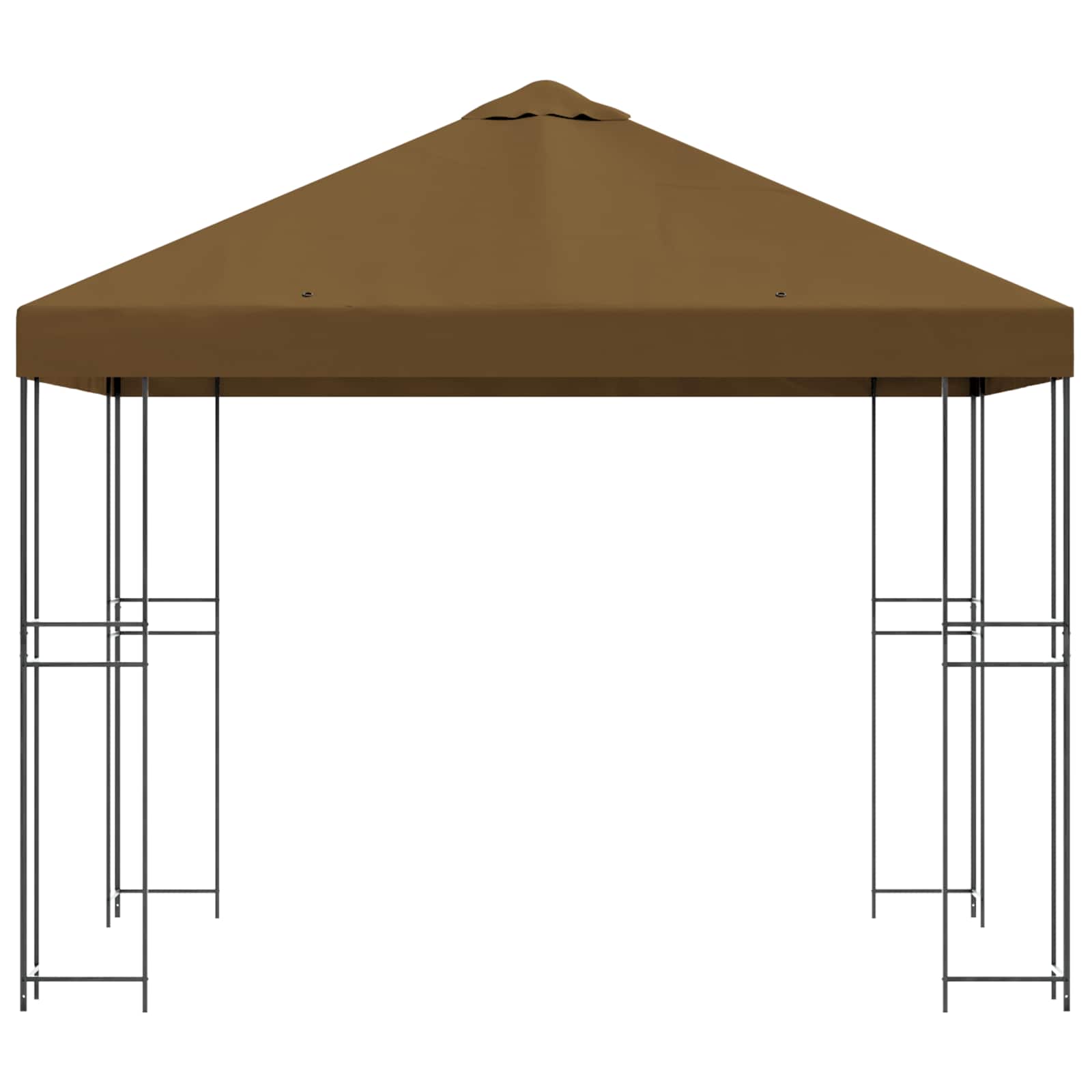 vidaXL Altana 3 x 3 m Ciemnoszary Poliester i Stal 190 gsm
