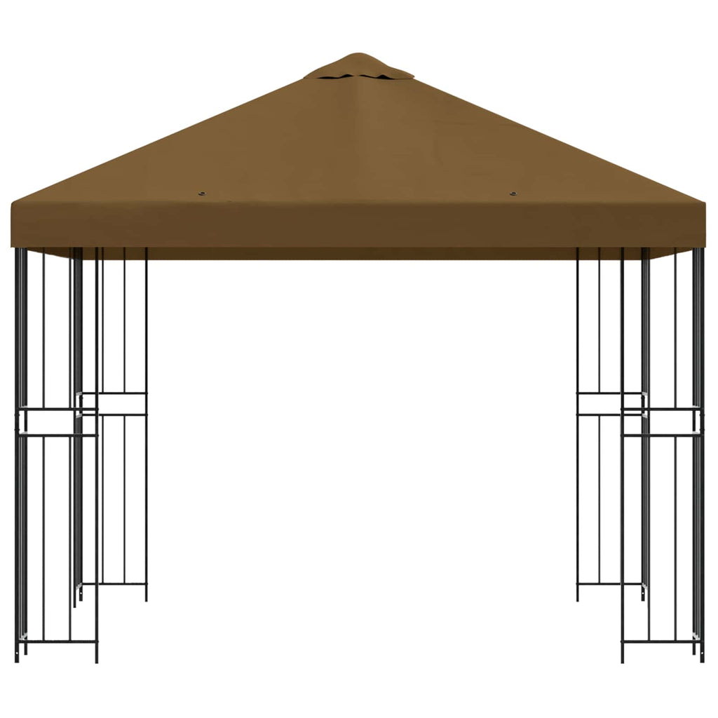 vidaXL Altana 3 x 3 m Ciemnoszary Poliester i Stal 190 gsm