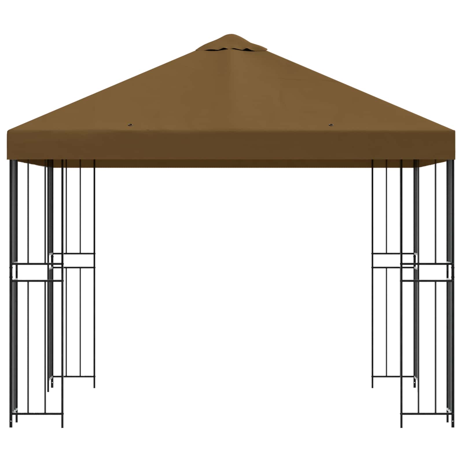 vidaXL Altana 3 x 3 m Ciemnoszary Poliester i Stal 190 gsm