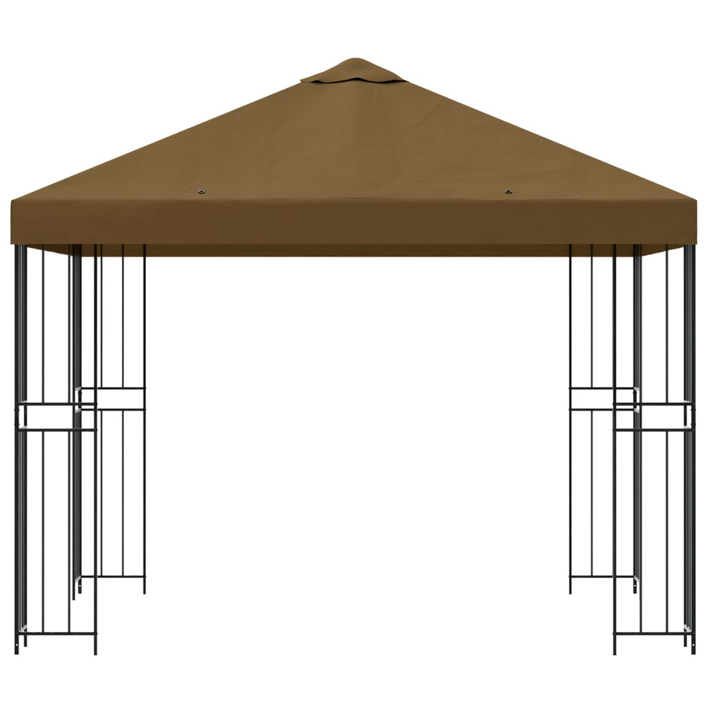 vidaXL Altana 3 x 3 m Ciemnoszary Poliester i Stal 190 gsm