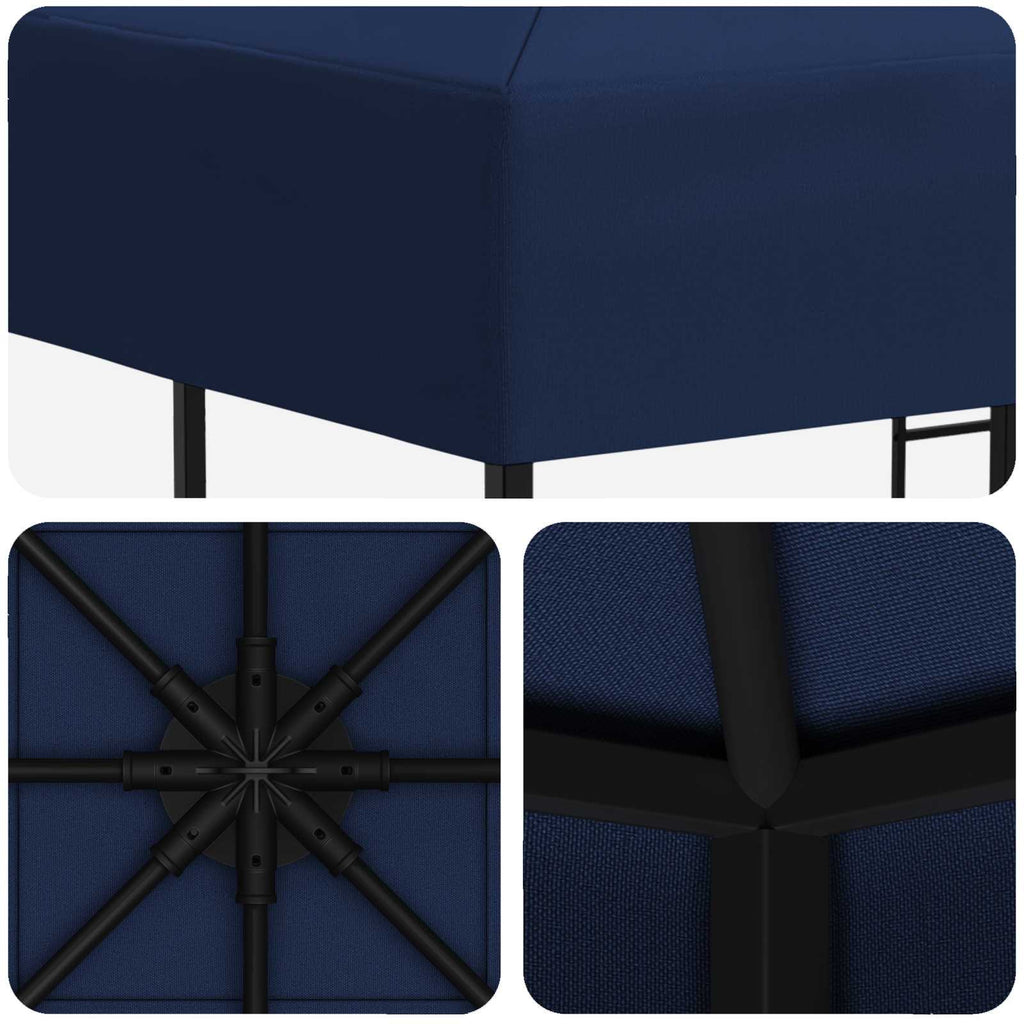 vidaXL Altana 3 x 3 m niebieski Poliester i Stal 190 gsm