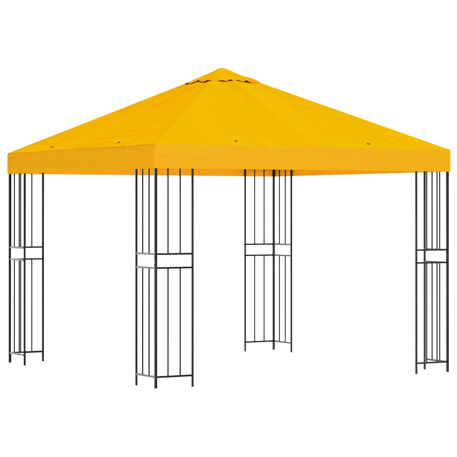 vidaXL Altana 3 x 3 m żółty Poliester i Stal 190 gsm