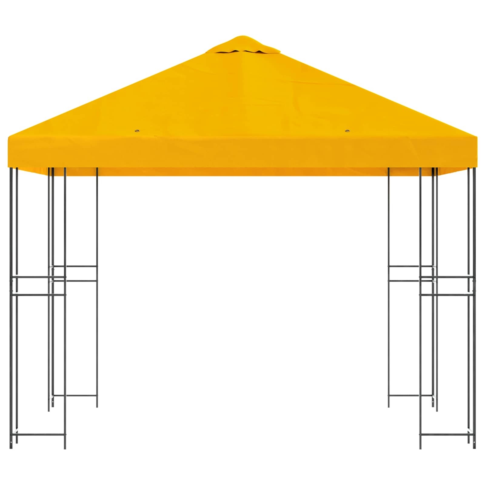 vidaXL Altana 3 x 3 m żółty Poliester i Stal 190 gsm
