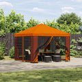 vidaXL Altana 3 x 3 m pomarańczowy Poliester i Stal 190 gsm