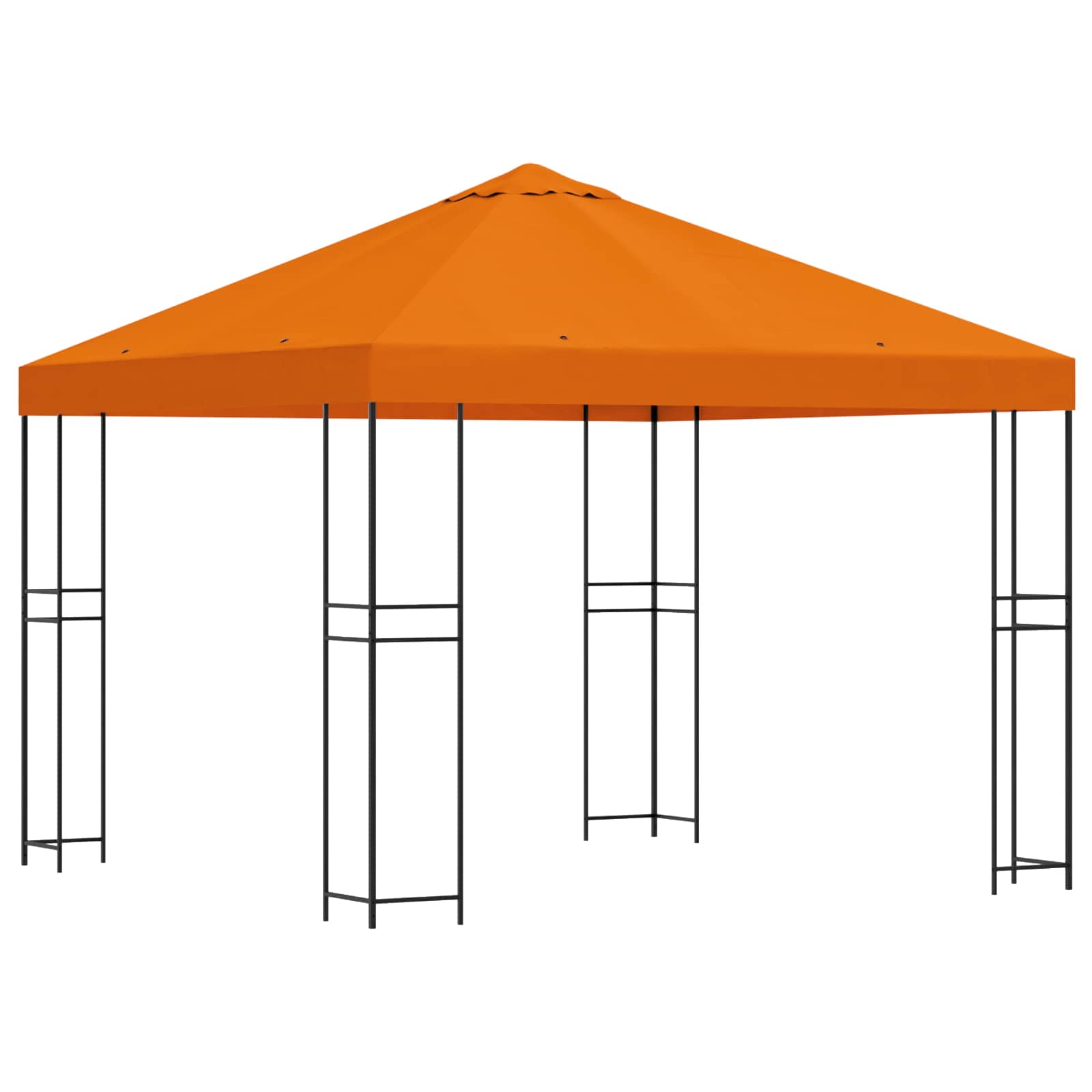 vidaXL Altana 3 x 3 m pomarańczowy Poliester i Stal 190 gsm