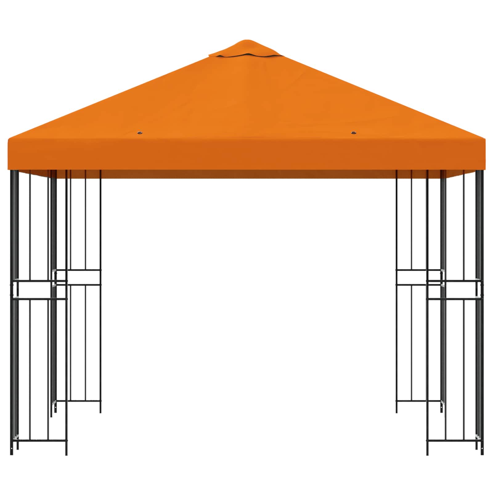 vidaXL Altana 3 x 3 m pomarańczowy Poliester i Stal 190 gsm