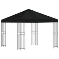 vidaXL Altana 3 x 3 m Czarny Poliester i Stal 190 gsm