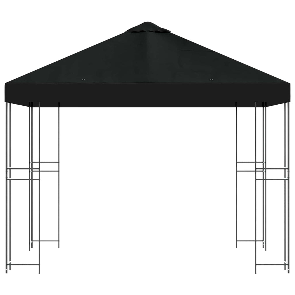 vidaXL Altana 3 x 3 m Czarny Poliester i Stal 190 gsm