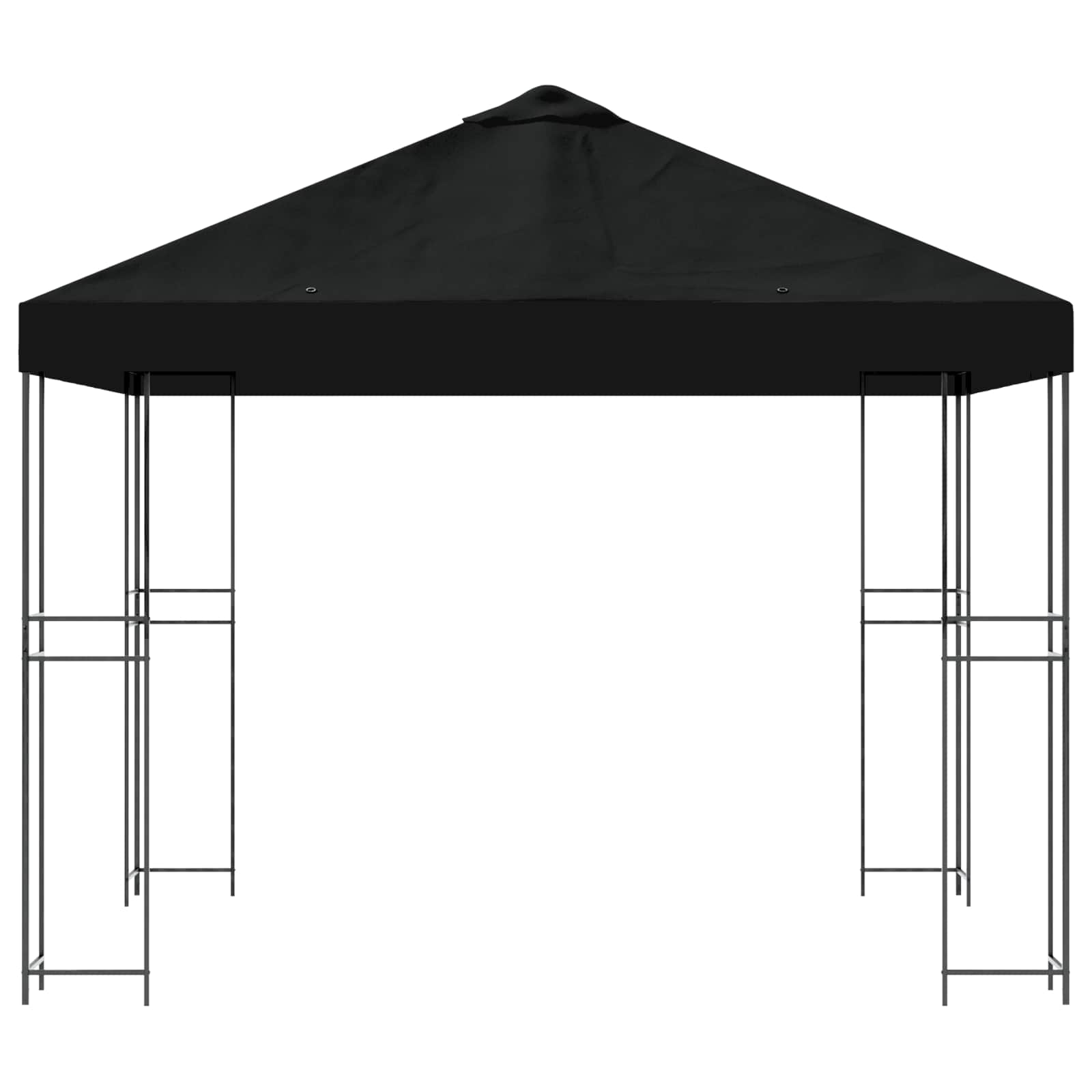 vidaXL Altana 3 x 3 m Czarny Poliester i Stal 190 gsm