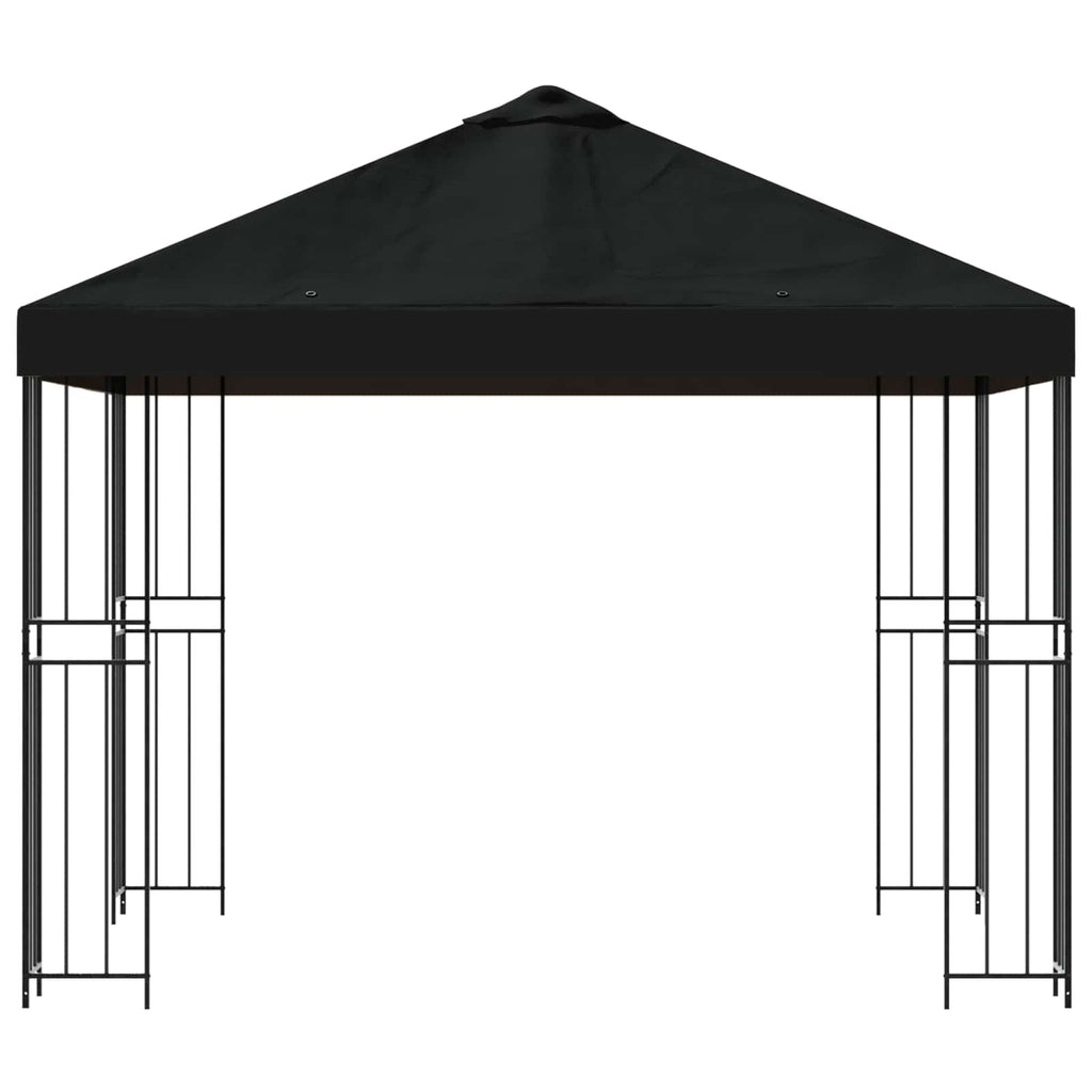 vidaXL Altana 3 x 3 m Czarny Poliester i Stal 190 gsm