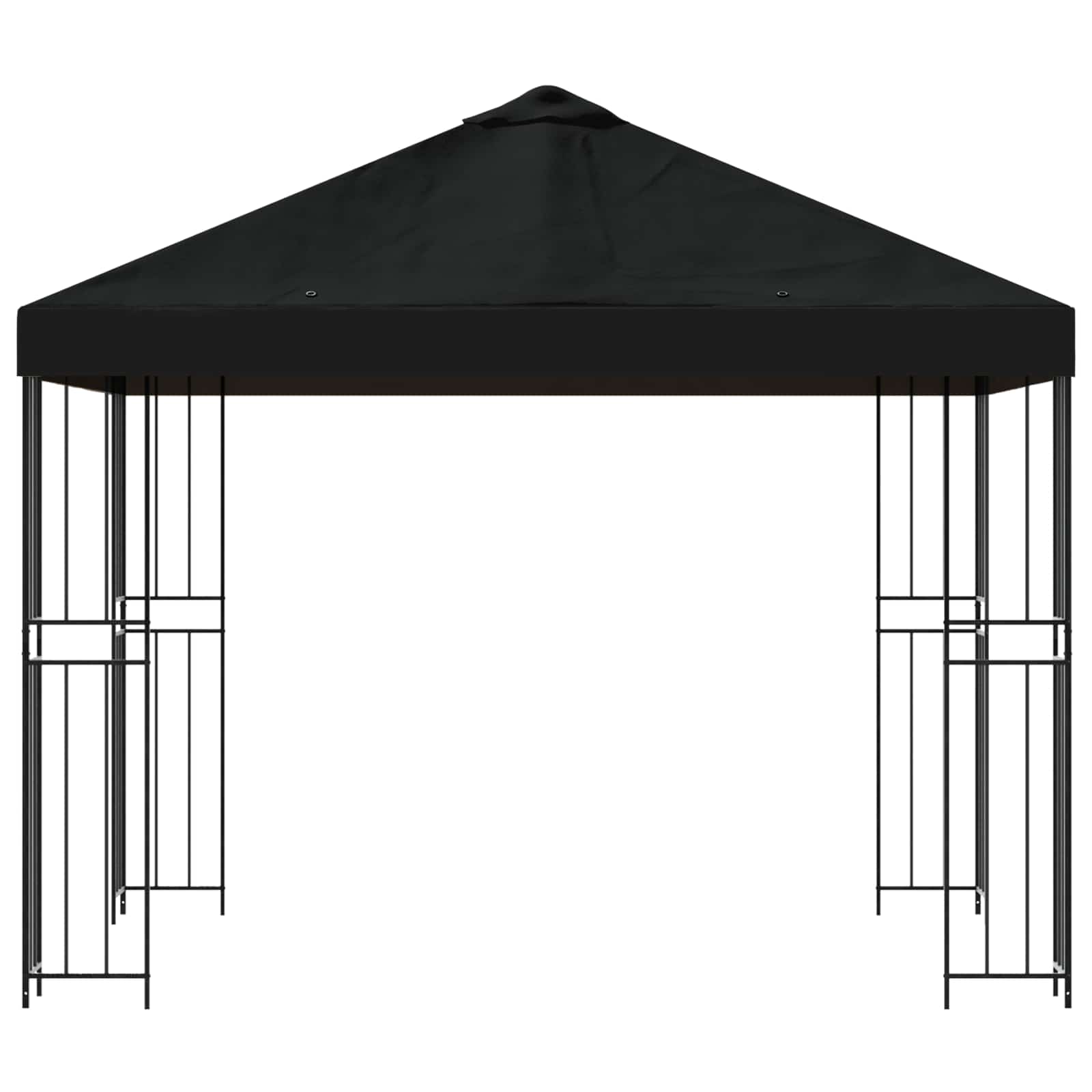 vidaXL Altana 3 x 3 m Czarny Poliester i Stal 190 gsm