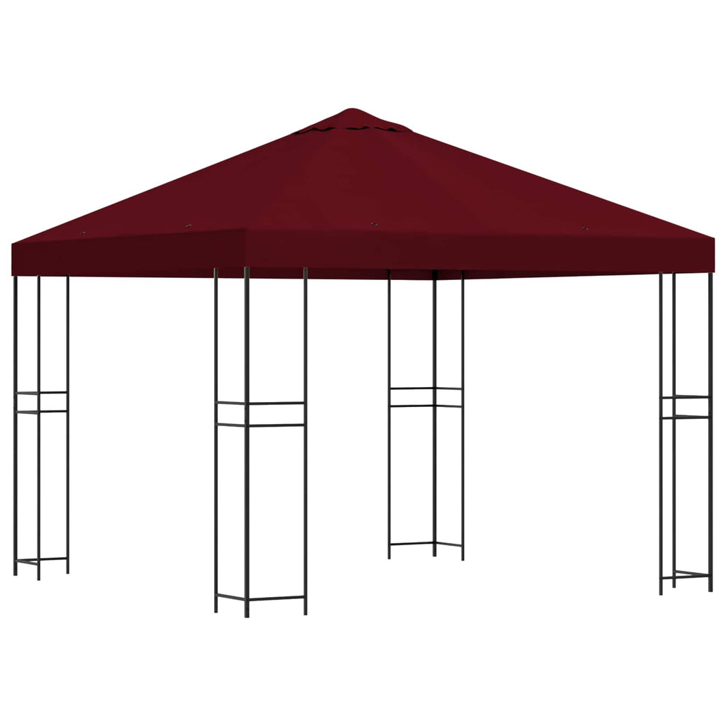 vidaXL Altana 3 x 3 m bordowy Poliester i Stal 190 gsm
