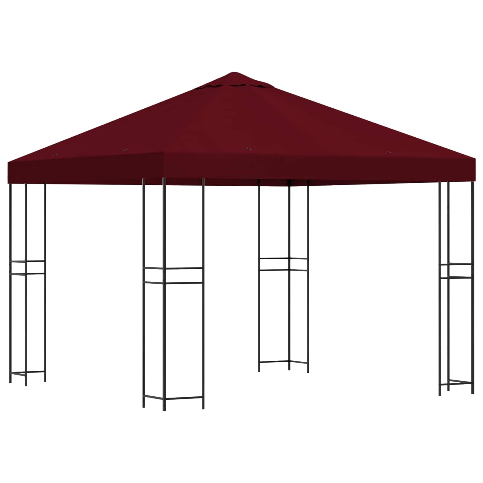 vidaXL Altana 3 x 3 m bordowy Poliester i Stal 190 gsm