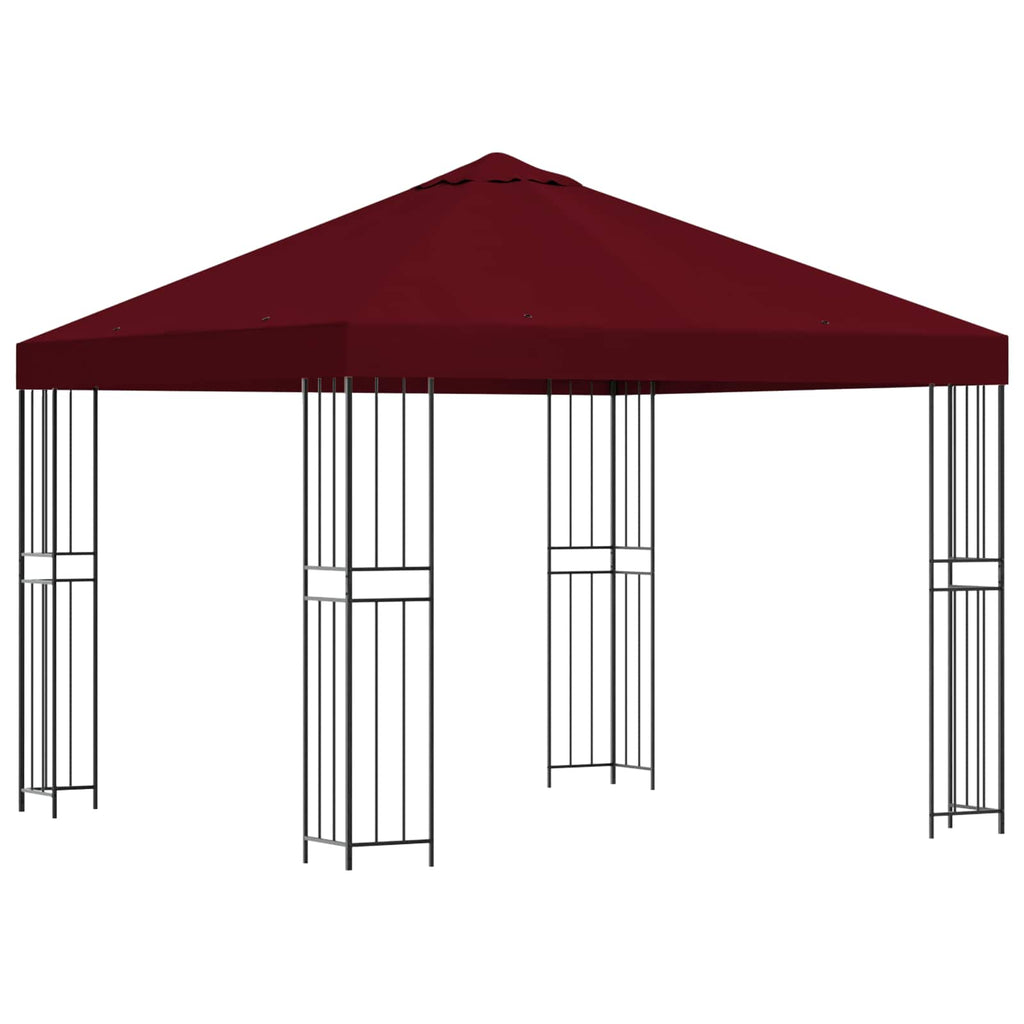 vidaXL Altana 3 x 3 m bordowy Poliester i Stal 190 gsm