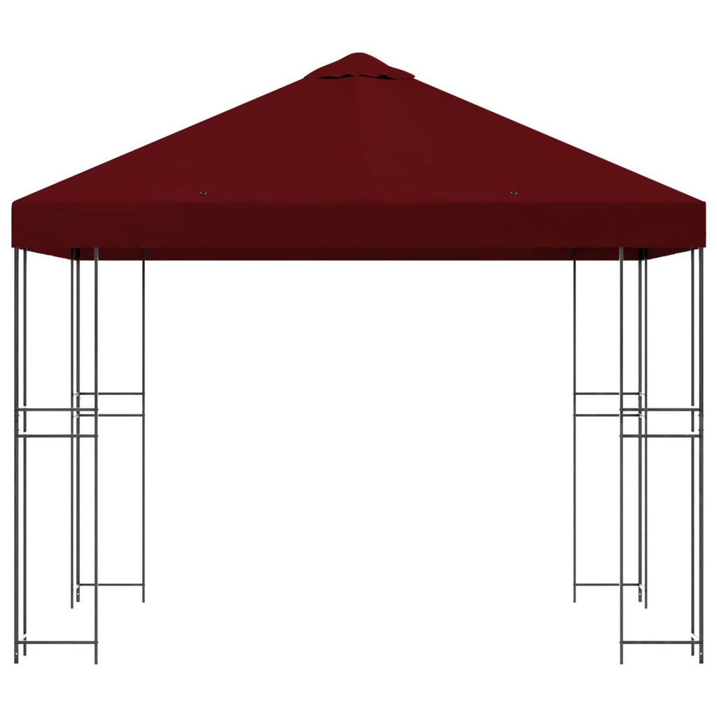 vidaXL Altana 3 x 3 m bordowy Poliester i Stal 190 gsm