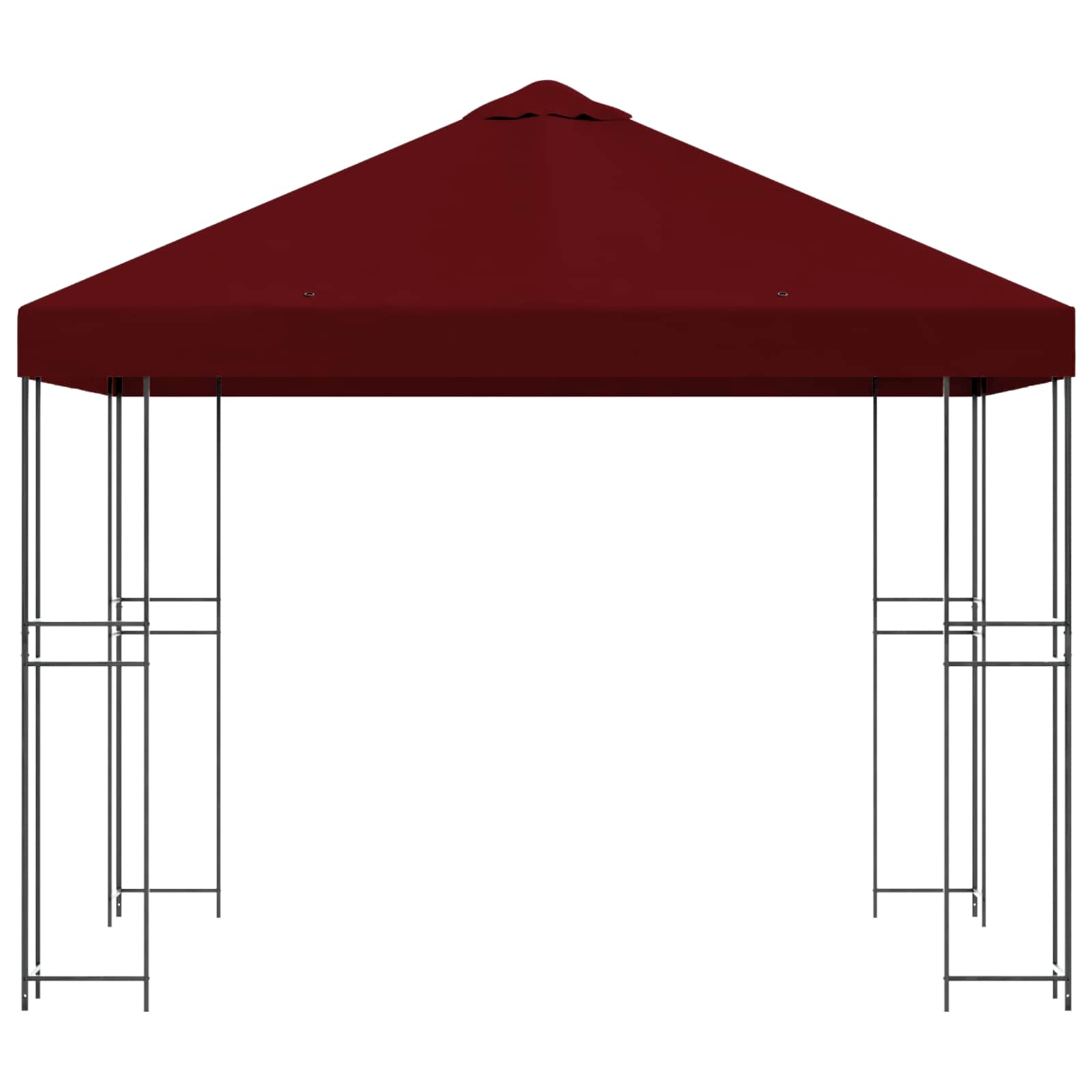 vidaXL Altana 3 x 3 m bordowy Poliester i Stal 190 gsm