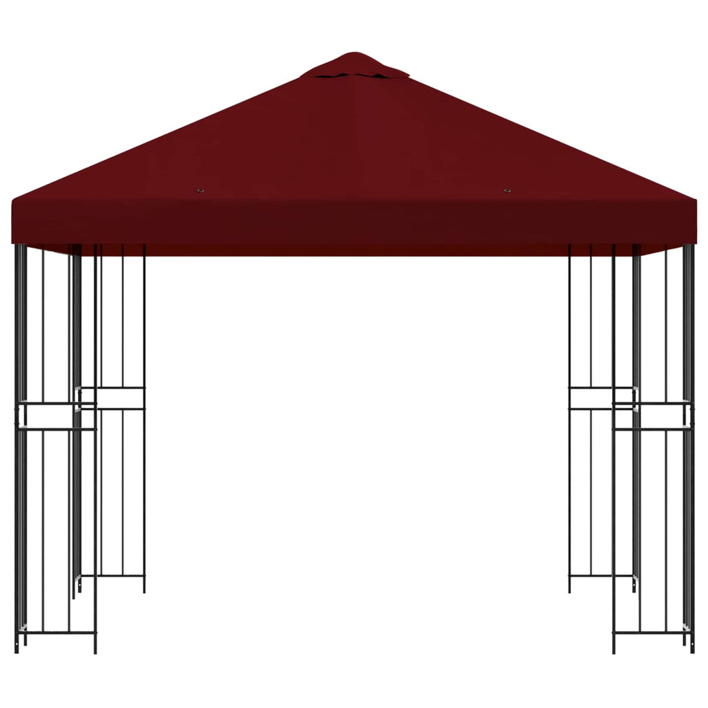 vidaXL Altana 3 x 3 m bordowy Poliester i Stal 190 gsm