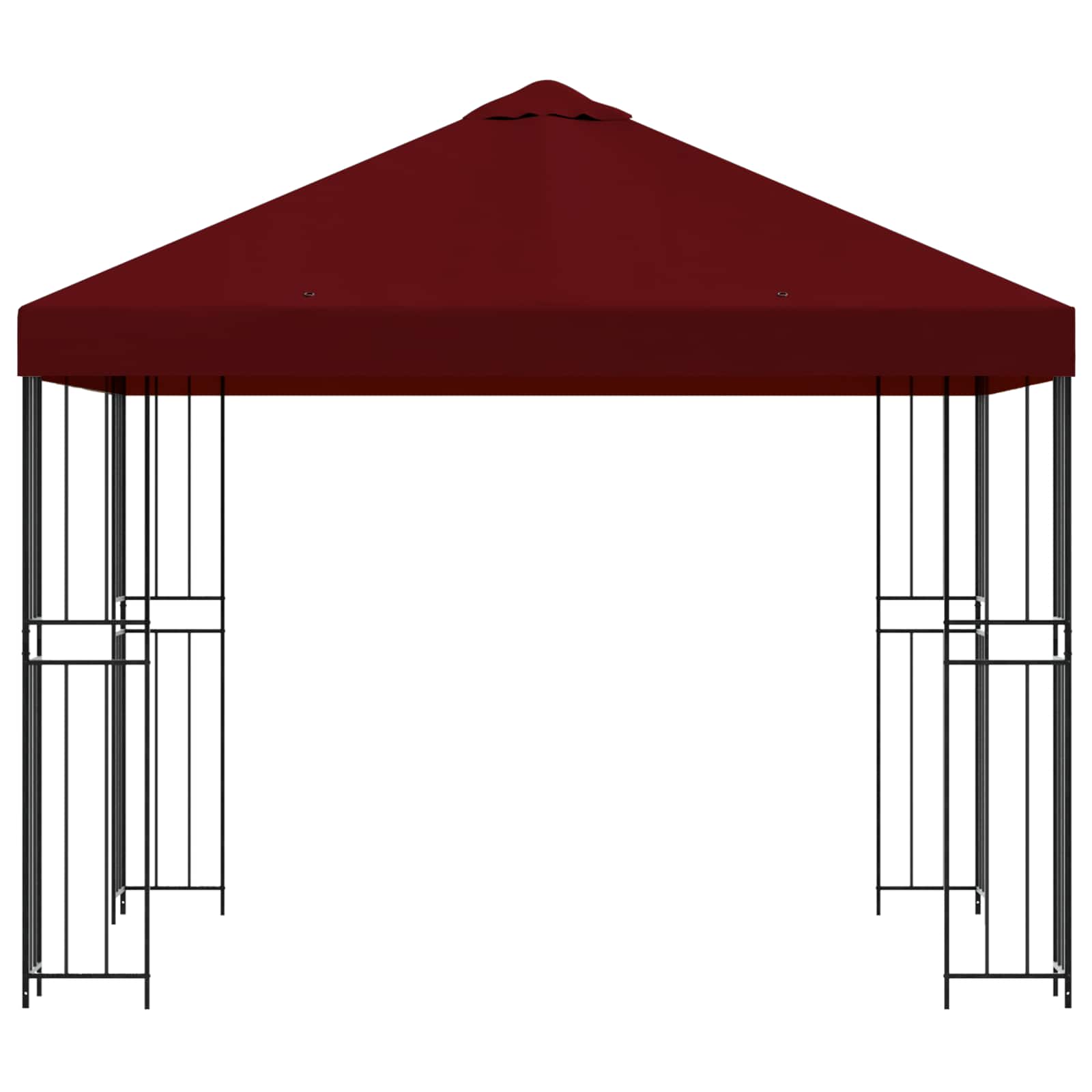 vidaXL Altana 3 x 3 m bordowy Poliester i Stal 190 gsm