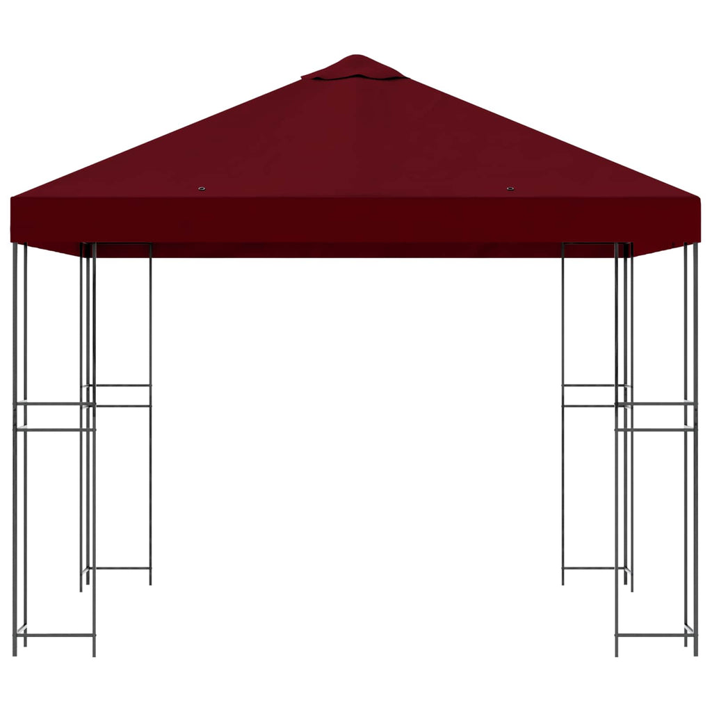 vidaXL Altana 3 x 3 m bordowy Poliester i Stal 190 gsm