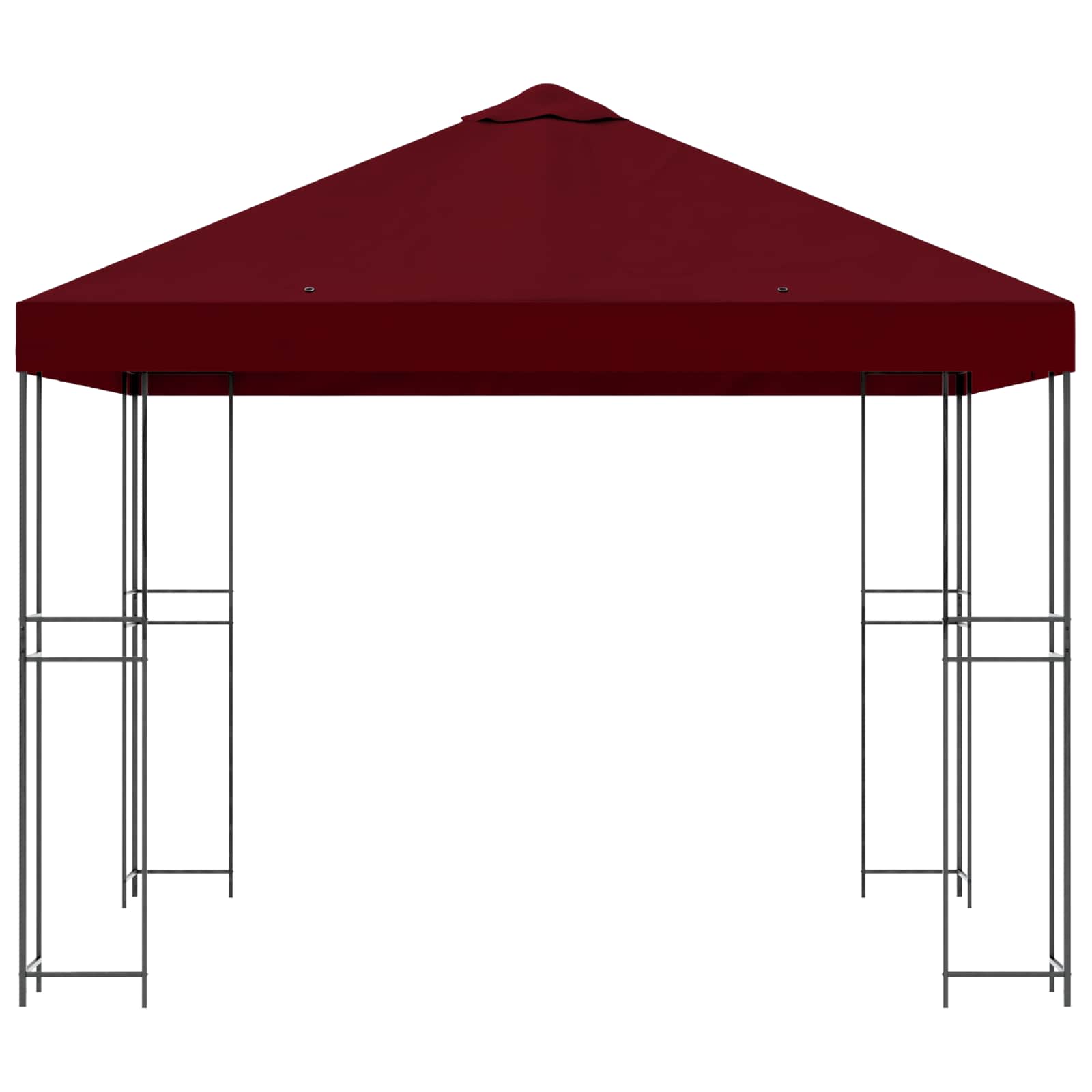 vidaXL Altana 3 x 3 m bordowy Poliester i Stal 190 gsm