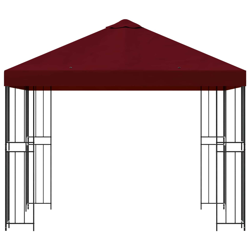 vidaXL Altana 3 x 3 m bordowy Poliester i Stal 190 gsm